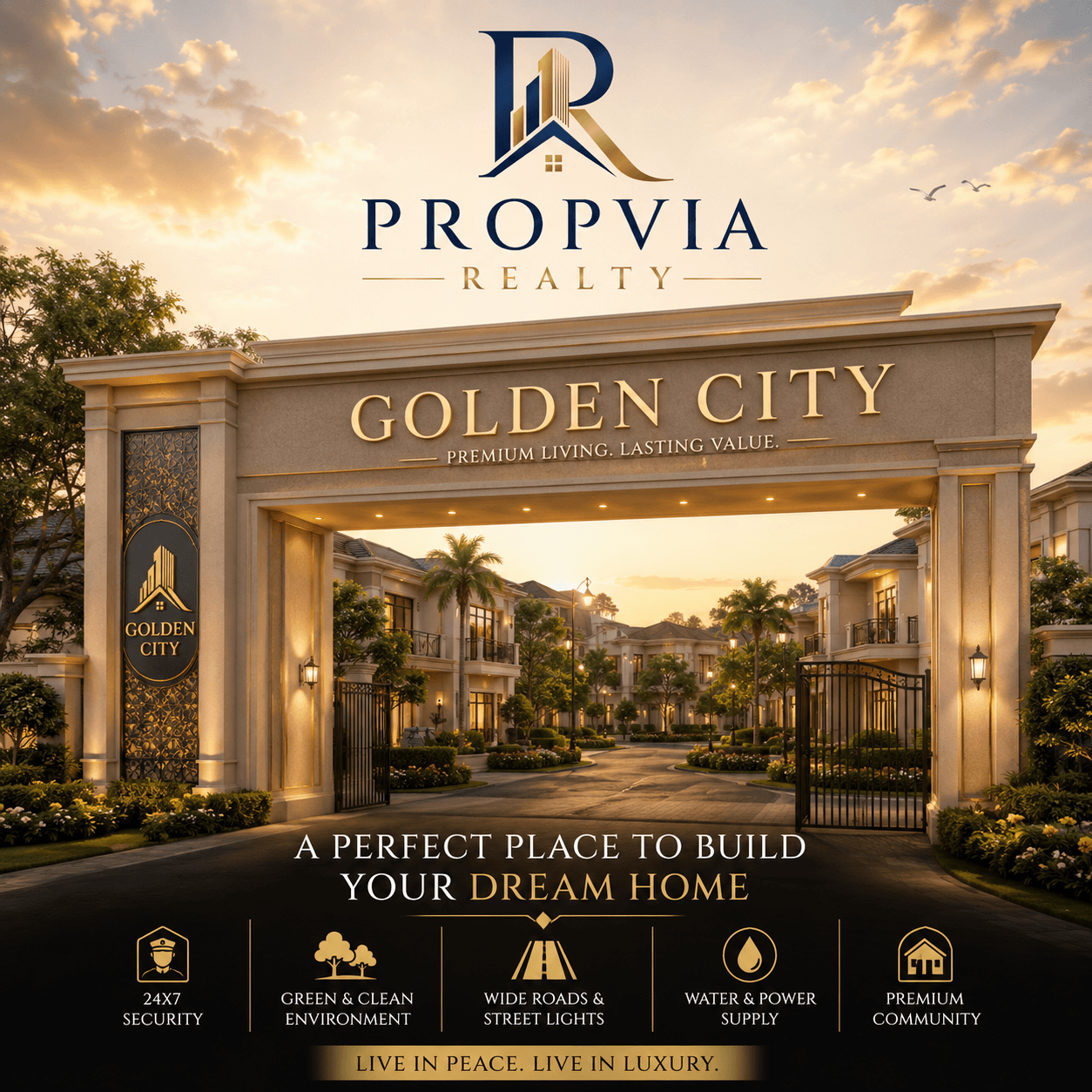 Golden City Aerial View